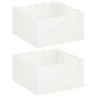 vidaXL Macetero De Jard&iacute;n 2 Uds. Blanco 100 X 100 X 40 Cm Vidaxl