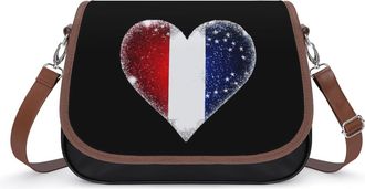 Generic Glitter France Flag Fashion Womens Crossbody Bags Novelty Handbag Shoulder Bag Purse
