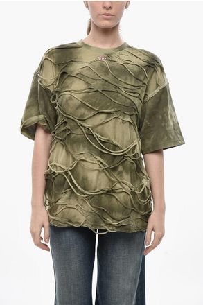 Diesel Crewneck T-Shirt T-BOXKET Cotton Tie-Dye Effect size Xxl