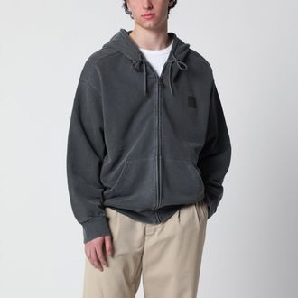 Carhartt Work in Progress Nelson Black/Garment dyed zip-up sweatshirt