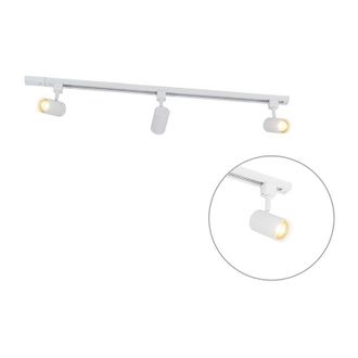 QAZQA Faretto iconic jeana - Moderno - Alluminio,Acciaio,Plastico - Bianco - Oblungo Max. 3 x Watt - Qazqa