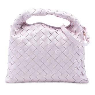Bottega Veneta Pink Mini Calfskin Intrecciato Hop Satchel