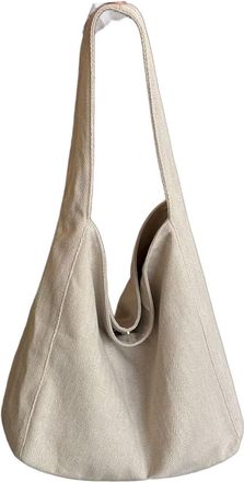 Generic Womens Tote Bag Large Handbag Simple Shoulder Bag for School Work Leisure | white