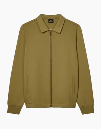 Paul Smith Mens PS Paul Smith Zip Sweatshirt 36 Olive - Tan - Size: 42/Regular