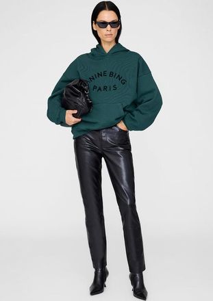 Anine Bing Harvey Sweatshirt in Dark Teal at Nordstrom, Size Xx-Small