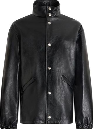 Bally press-stud fastening leather jacket - men - Calf Leather - 52 - Black