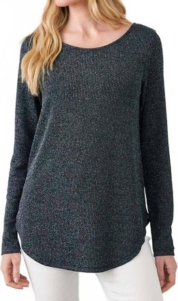 Karen Kane Metallic Shirt In Black
