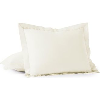 Coyuchi 300 Thread Count Organic Cotton Percale Pillow Sham in Undyed at Nordstrom, Size King