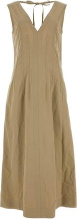 Bottega Veneta Womens Cappuccino Cotton Blend Dress - Sage Green - Size EU 40 (Womens)