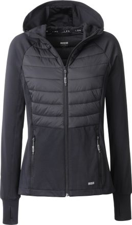 Deproc Strickfleecejacke DEPROC ACTIVE ELMCOURT III WOMEN, Damen, Gr. 40/42 (M), schwarz, 100% Polyester, figurbetont, gerader Abschluss mit innenliegendem G