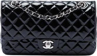Chanel Pre-owned Vintage Double Flap Schoudertas - Dames - Vintage Schoudertas - Zwart - ONE Size - Leer - Vintage