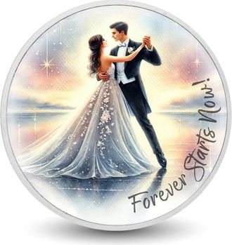 OEM Forever Starts Now - Moneda De Plata De 1 Oz Con El Primer Baile M&aacute;gico