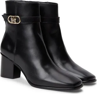 Tommy Hilfiger Leren bottines, met blokhakken