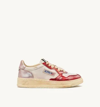 スニーカー AUTRY MEDALIST TRAINER IN SAND/CIGAR LEATHER AND SUEDE AUTRY Medalist trainer in Sand/Cigar leather and suede