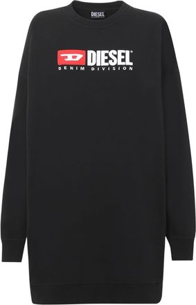Diesel Womens Robe Crew Neck Knee Length Sweatshirt Dress in Black - Size 10 UK