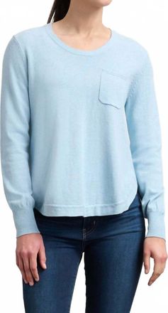 Hatley Jessie Stripe Back Sweater In Denim Melange