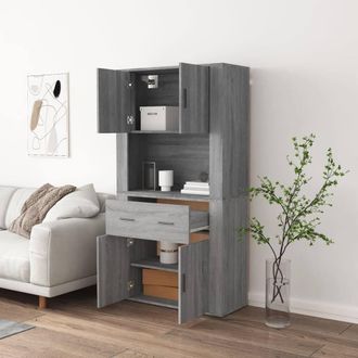 Berkfield Home Highboard Grey Sonoma Engineered Wood