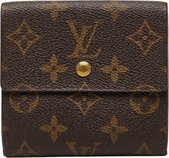Louis Vuitton Brown Pvc Leather Wallet (Tri-Fold) (Pre-Owned)