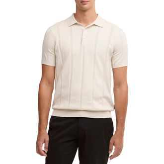 Barbour Wellburn Rib Polo in Oatmeal at Nordstrom, Size Xx-Large