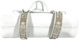 Fendi Pre-owned Vintage Schoudertote Tas - Dames - Vintage Handtas - Wit - ONE Size - Leer - Vintage