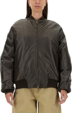 Salvatore Santoro Black Ovine Leather Bomber Jacket