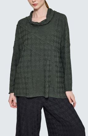 Luukaa D'Celli Fleuris Cowl-Neck Blouse in Olive at Nordstrom, Size X-Large
