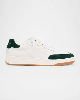 Saint Laurent Men & apos;s SL61 Leather and Suede Low-Top Sneakers