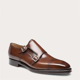 Bally Mens Brown Scardino Leather Monk Shoe