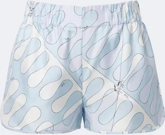 Pucci Shorts Leocorno de sarga de seda