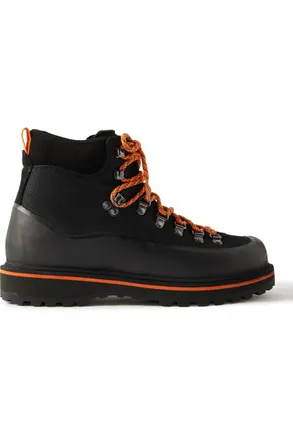 Mr P. + Diemme Roccia Vet Sport Leather-Trimmed Mesh and Rubber Hiking Boots