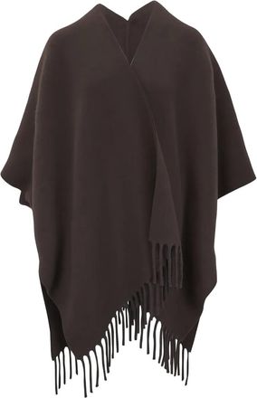 Brunello Cucinelli Mantella con scollo a V - Marrone