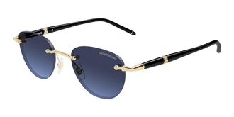 Montblanc MB0412S Asian Fit 006 Mens Sunglasses Gold Size 48