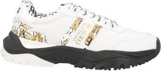 Versace Coated Fabric Low Top Trainers for Women in White with Wedge Heel