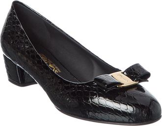 Ferragamo Vara Ornament Leather Pump