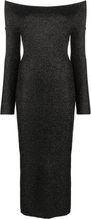 Khaite Grey Off shoulder Long Dress