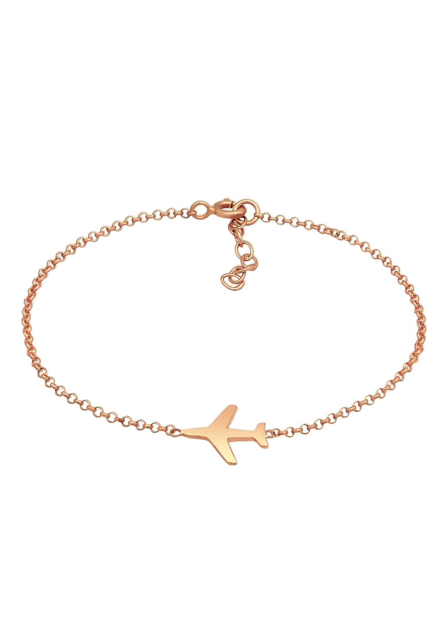 Olivia Burton Damen-Armband – 3D Schmetterling, Roségold, Innenumfang 19 Cm, OBJMBB11