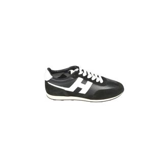 Hogan Flat Schoenen - Heren - Sneakers - Zwart - 40 EU - Leer - Schoenen