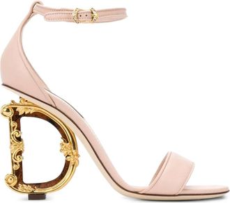 Dolce & Gabbana Sandalen met D hak - Roze