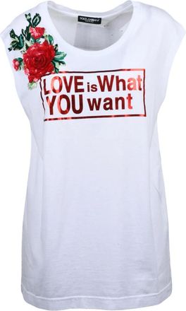 Dolce & Gabbana Mujer, Camisetas, Blanco, Talla: XS