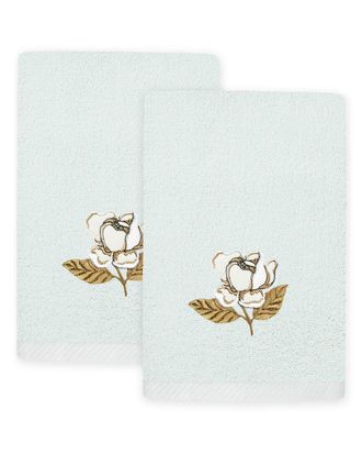 Linum Home Textiles Maggie 2Pc Embellished Turkish Cotton Fingertip Towel Set