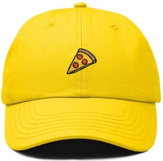 Dalix Pizza Slice Embroidered Dad Hat in Gold at Nordstrom
