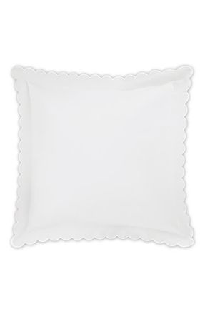 Matouk Diamond Piqué Euro Sham in White at Nordstrom