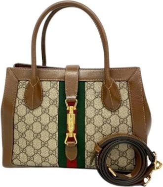 Gucci Pre-owned Handbags, female, Brown, Size: ONE SIZE Pre-owned Vintage Handbag
