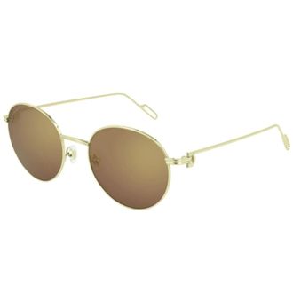 Cartier Sunglasses, unisex, Yellow, Size: 53 MM Pantos Sunglasses