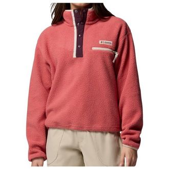 Columbia Helvetia II Cropped Half Snap Fleece Fleecepullover f&uuml;r Damen | rot