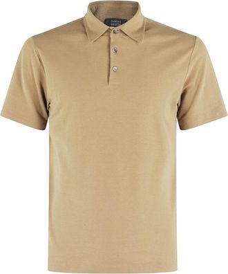 Zanone Polo Shirts, male, Brown, 3XL, Polo Shirt Ice Cotton Short Sleeve