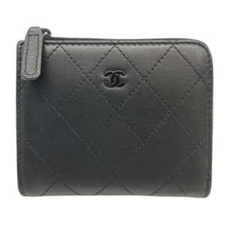 Chanel Pre-owned Coin Purse - Dames - Pre-owned - Zwart - Maat: ONE Size Leer