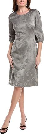 Rene Ruiz 3/4-Puff Sleeves Floral A-Line Dress