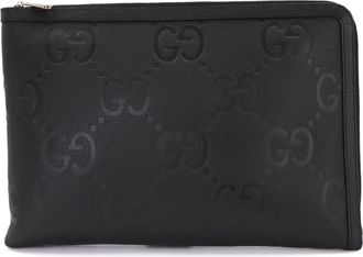 Gucci Black Leather Clutch Bag Document Case (Pre-Owned)