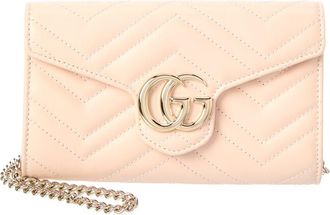 Gucci Gg Marmont Leather Wallet On A Chain